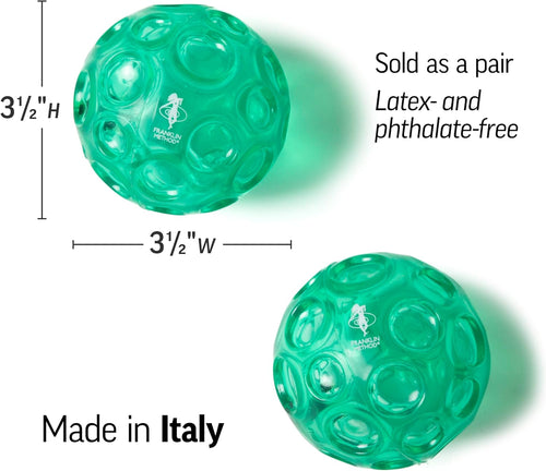 Franklin Method Textured Ball Set 2 Inflatable Massage Balls for Self Massage & Muscle Recovery | DISCOM SOLUTIONS
