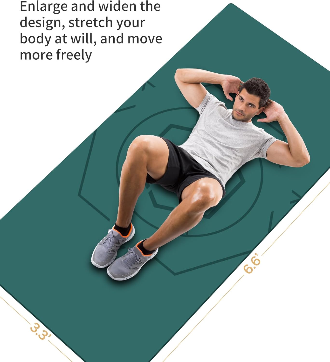 Large Exercise Yoga Mat 6.6 x 3.3 Feet Non-Slip Home Gym Workout Mat | DISCOM SOLUTIONS