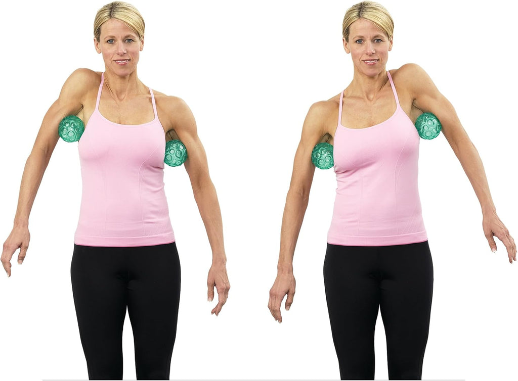 Franklin Method Textured Ball Set 2 Inflatable Massage Balls for Self Massage & Muscle Recovery | DISCOM SOLUTIONS