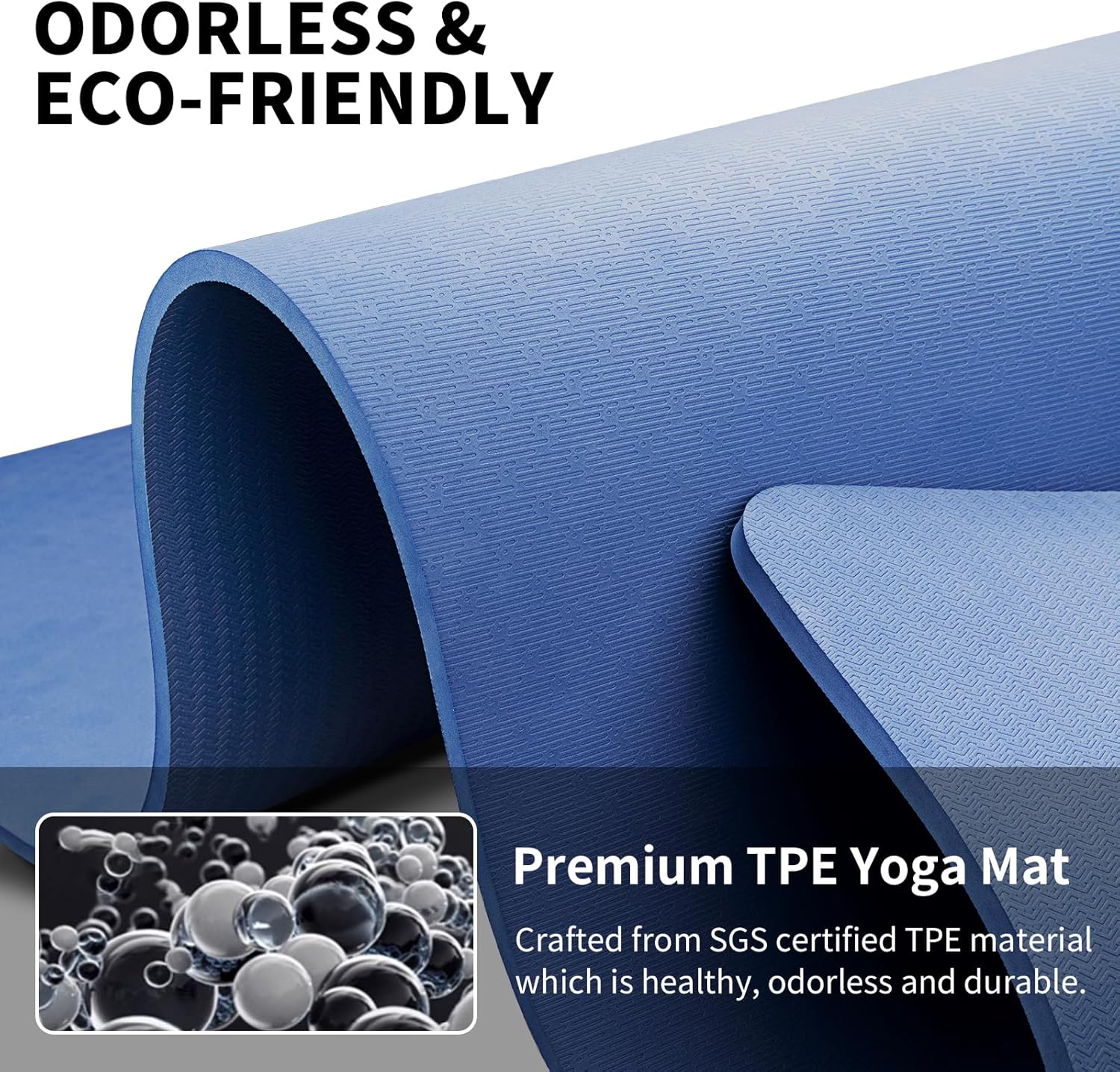 Extra Large Yoga Mat 79" x 40" Non-Slip Exercise Mat for Home Workouts, Yoga, Pilates & Fitness Training | DISCOM SOLUTIONS